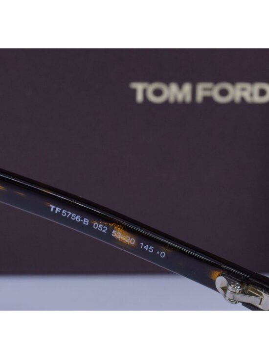 Tom Ford FT5756-B 052 Aviator Eyeglasses 53mm - Dark Havana main image 7